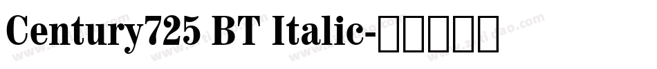 Century725 BT Italic字体转换